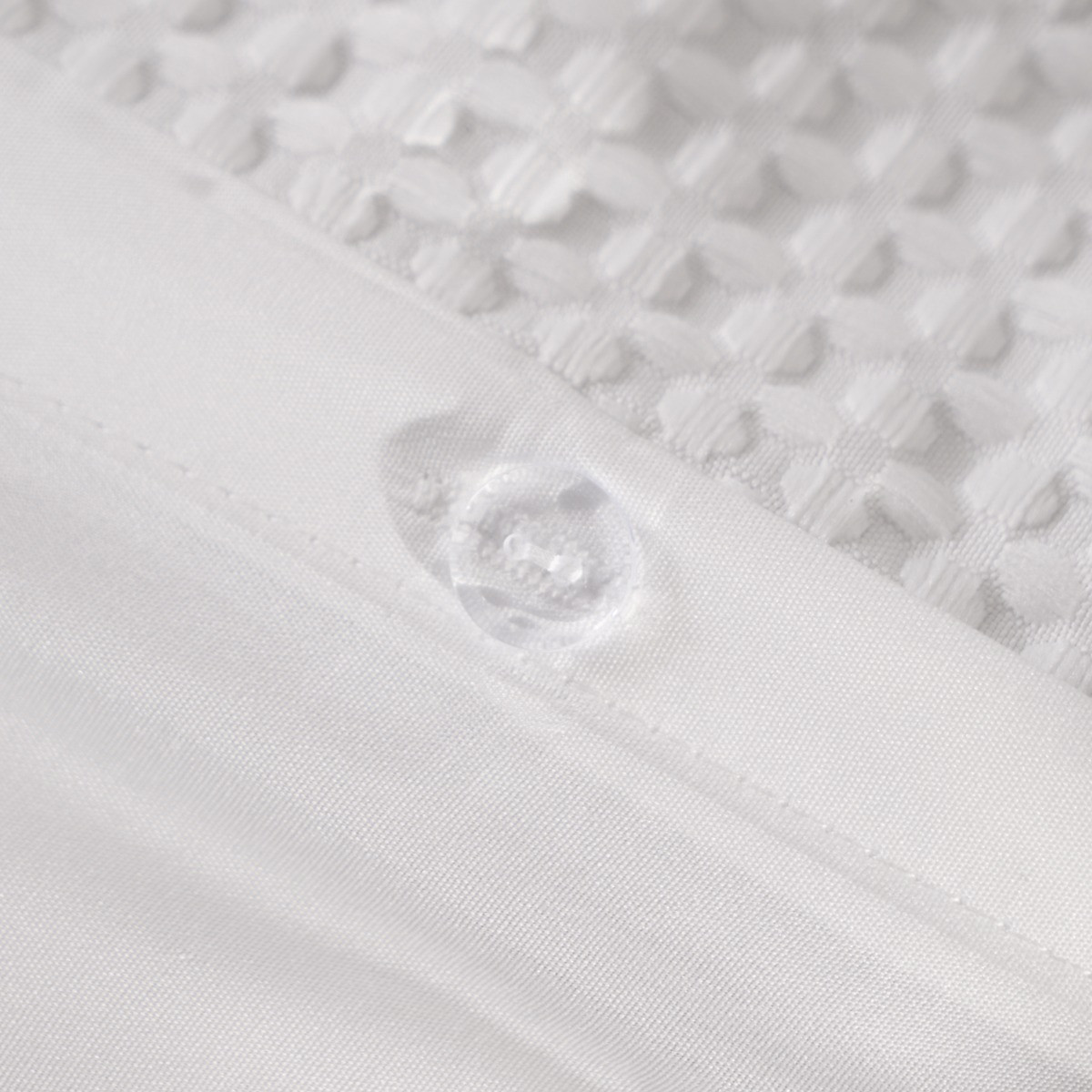 OHS Waffle Textured Duvet Cover Set White