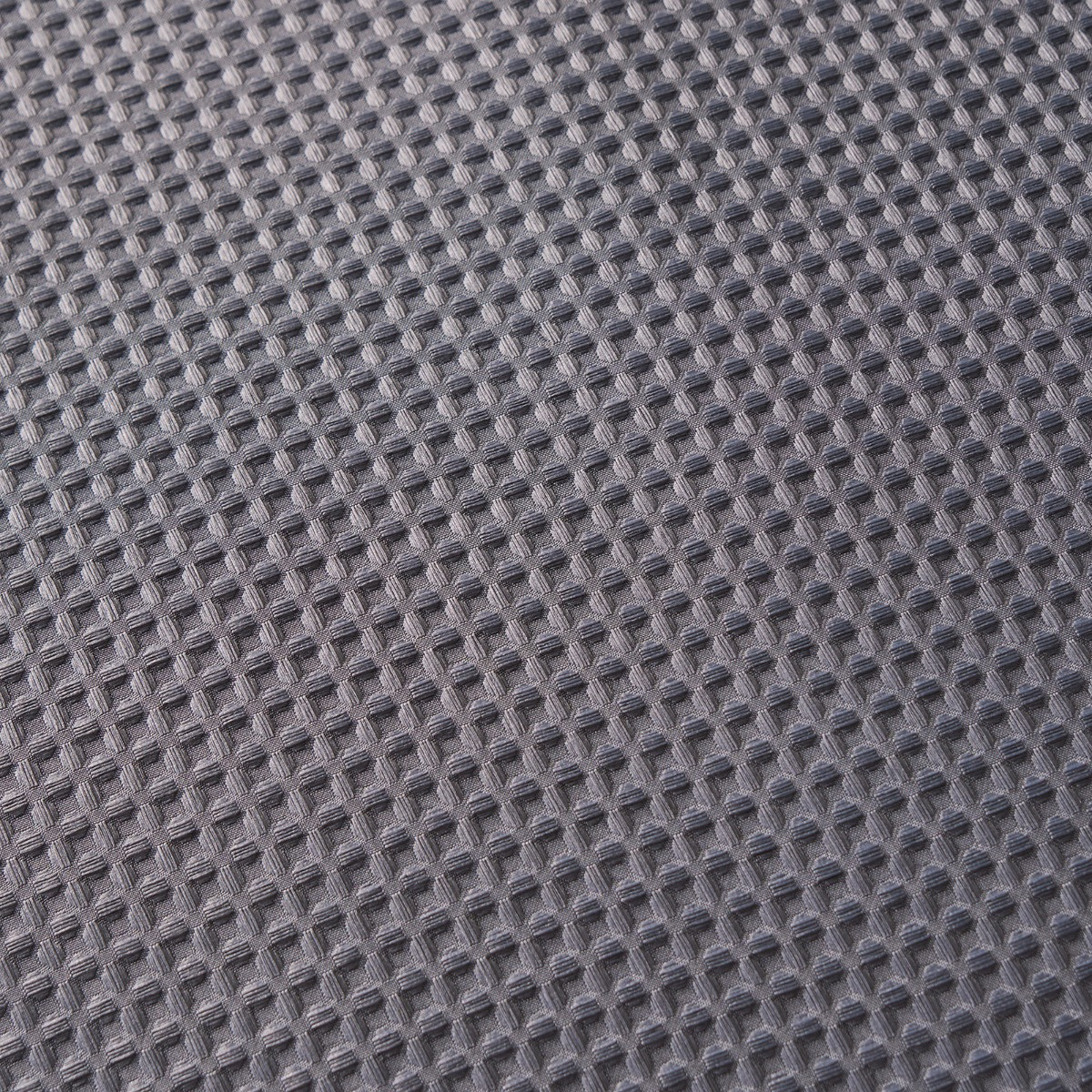 OHS Waffle Textured Duvet Cover Set, Grey - Double>