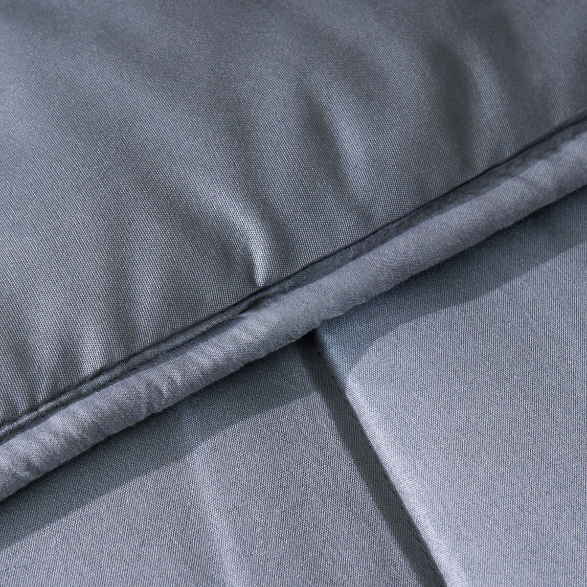 OHS Coverless Geo Quilted 7.5 Tog Duvet Set, Grey - Single>