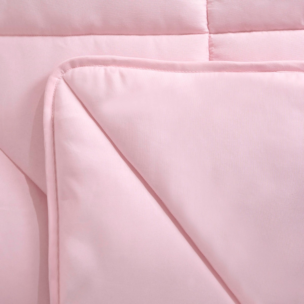 OHS Coverless Geo Quilted 7.5 Tog Duvet Set - Blush>