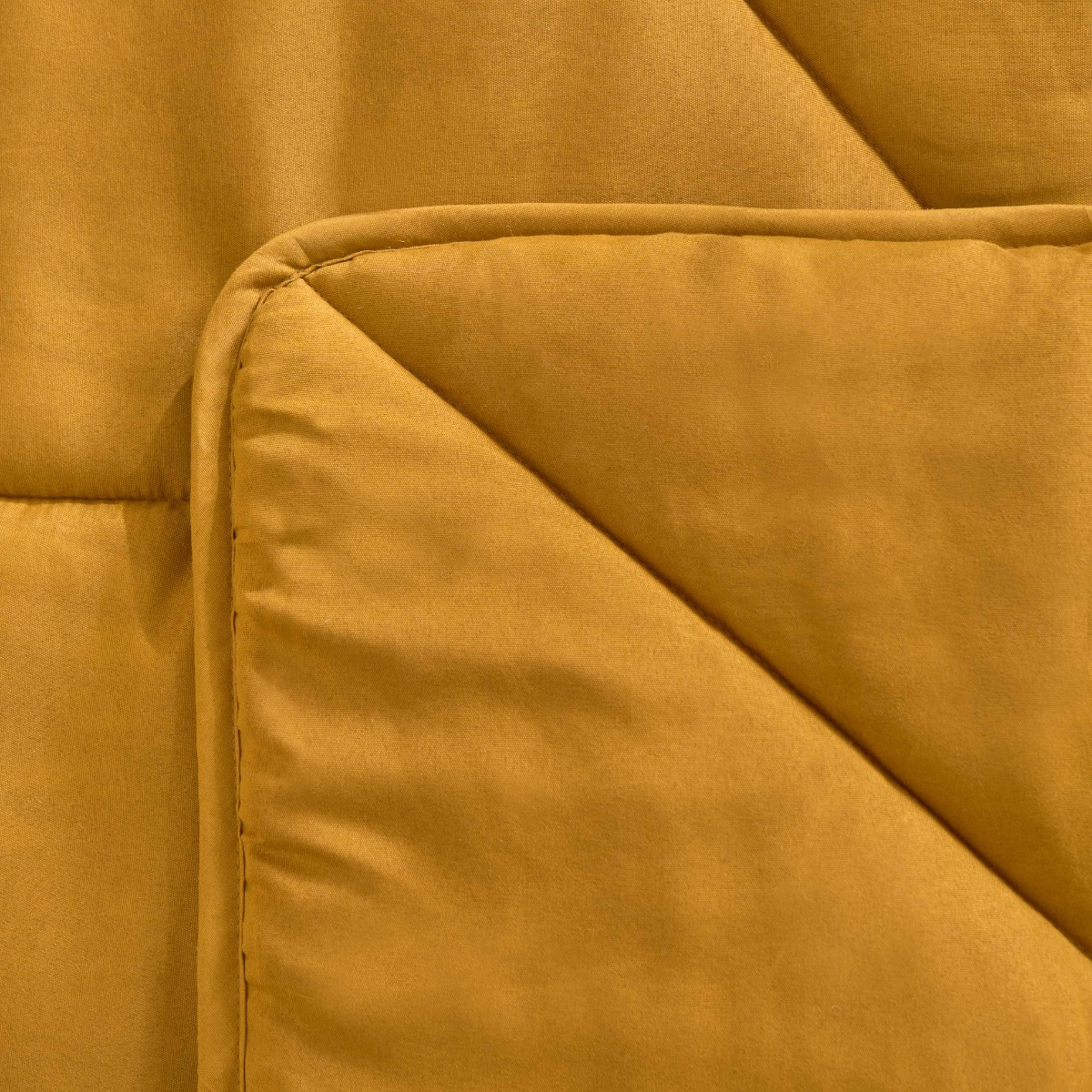 OHS Coverless Geo Quilted 7.5 Tog Duvet Set, Ochre - King>