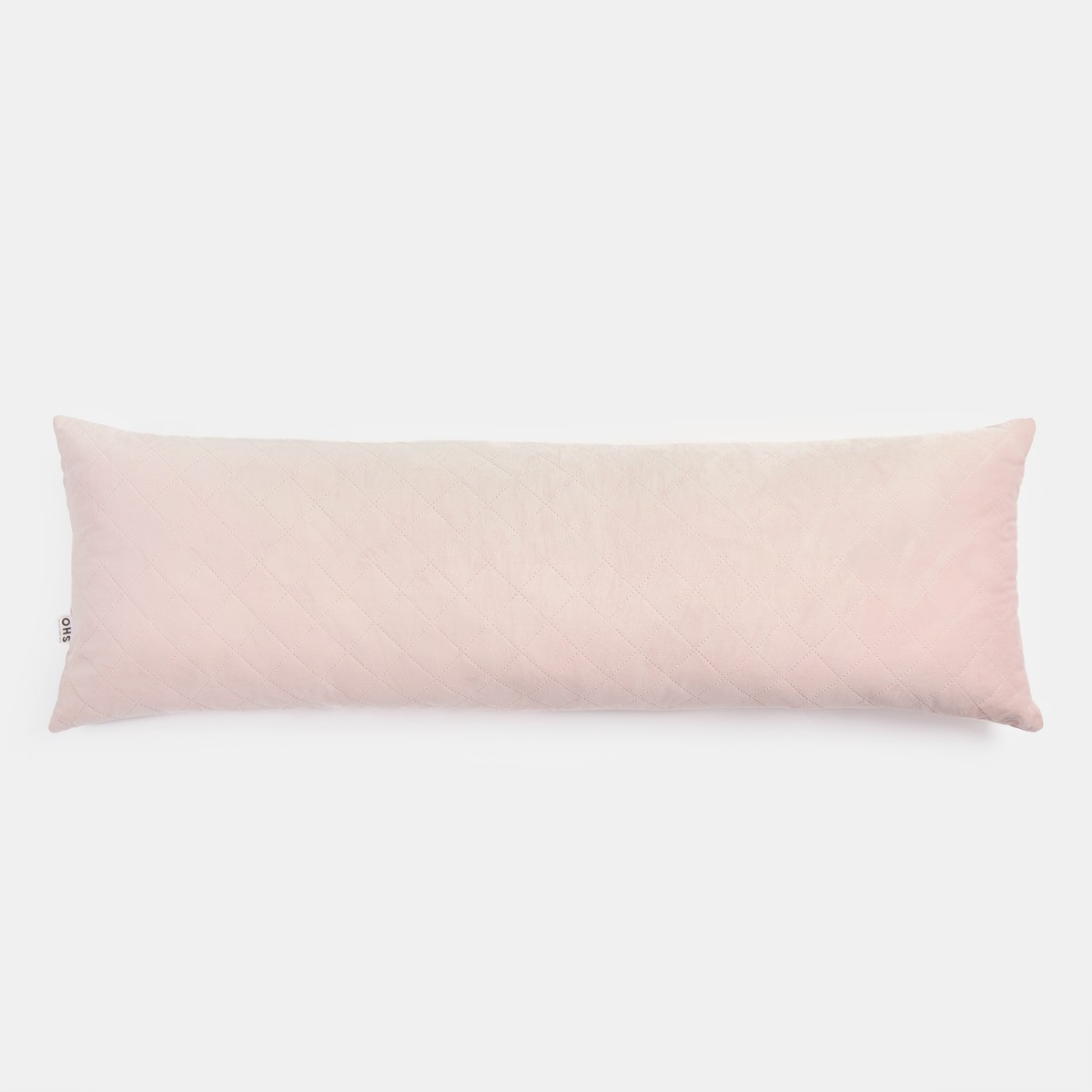 OHS Matte Velvet Pinsonic Bolster Pillow - Blush>