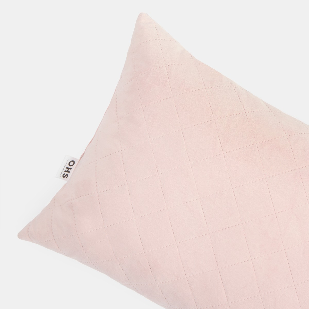 OHS Matte Velvet Pinsonic Bolster Pillow - Blush>