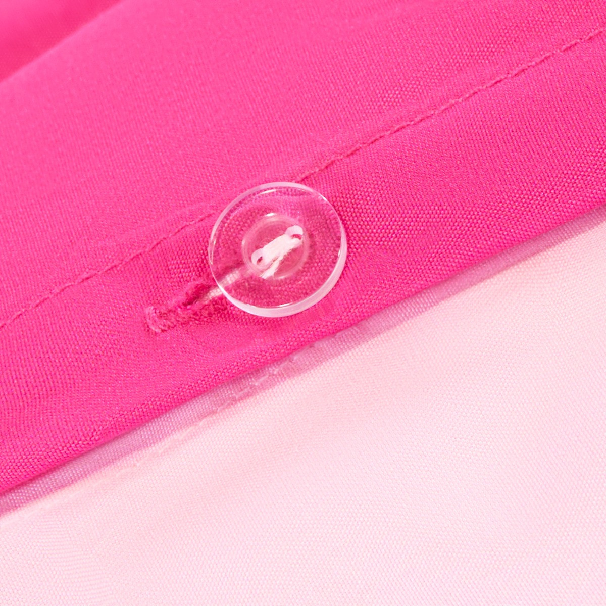 OHS Reversible Duvet Cover Set, Hot Pink/Pink - Single>