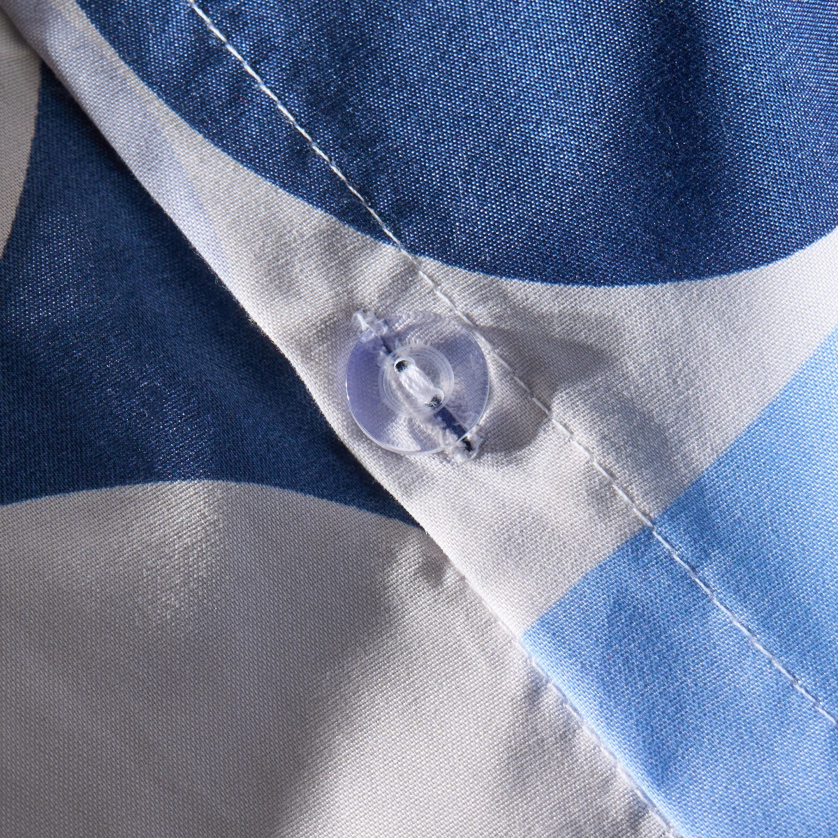 OHS Moroccan Abstract Duvet Cover Set, Navy - Single>