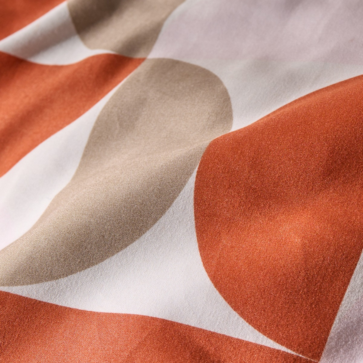 OHS Moroccan Abstract Duvet Cover Set, Rust/Natural - King>