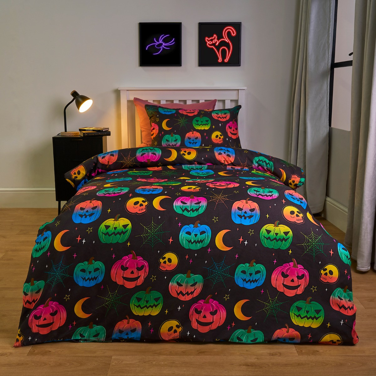 OHS Halloween Duvet Set - Black>