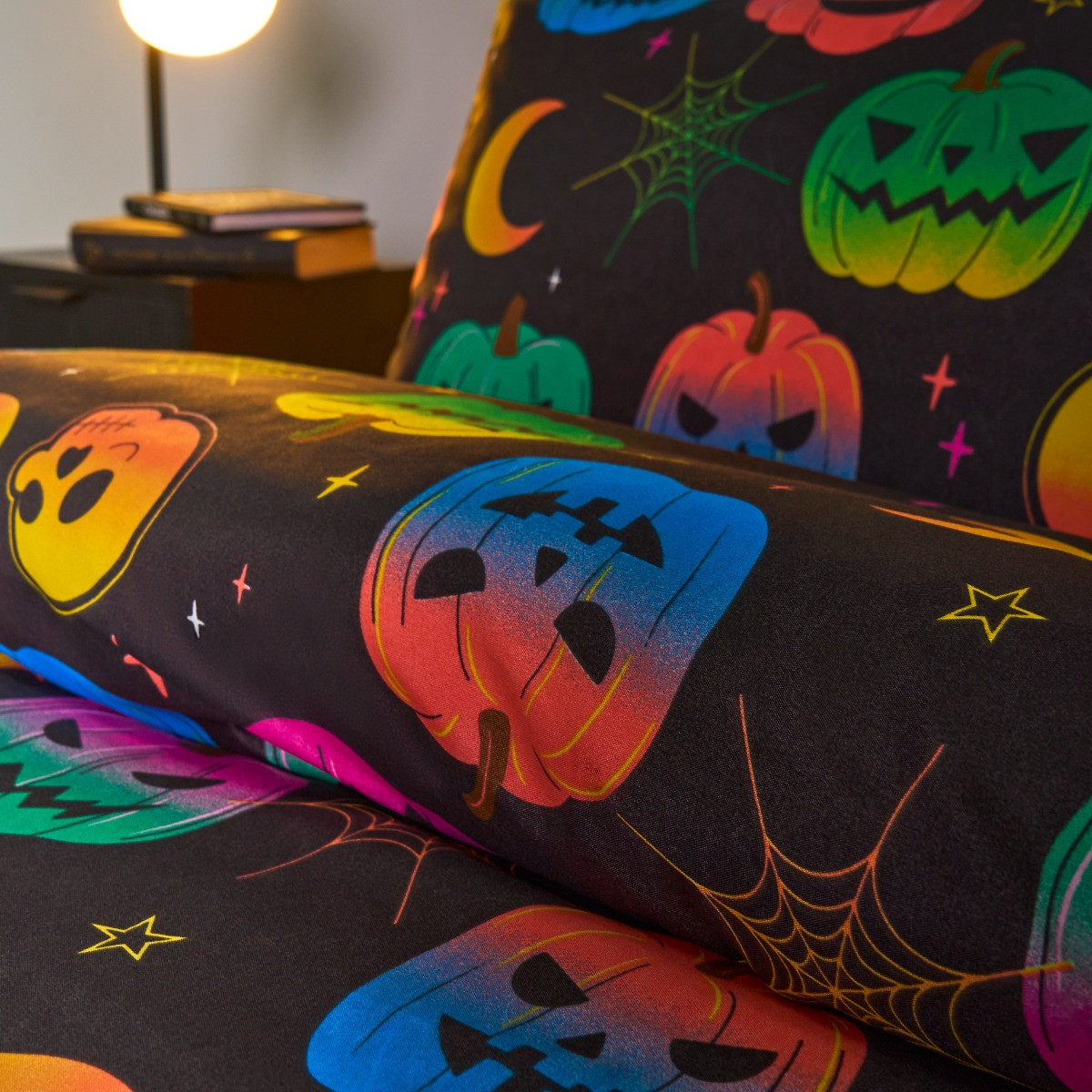 OHS Halloween Duvet Set, Black - Single>