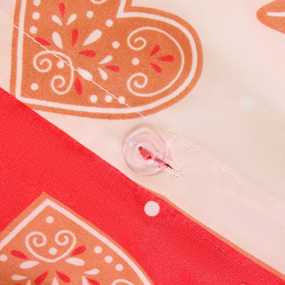 OHS Gingerbread Print Duvet Cover Set - Natural>