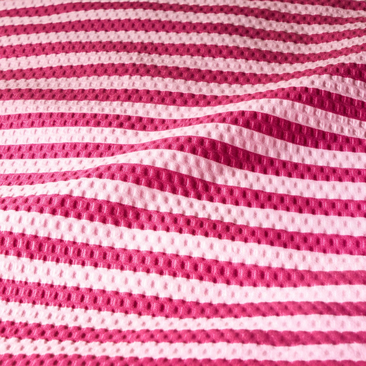 OHS Waffle Stripe Luxury Duvet Cover Set - Pink>
