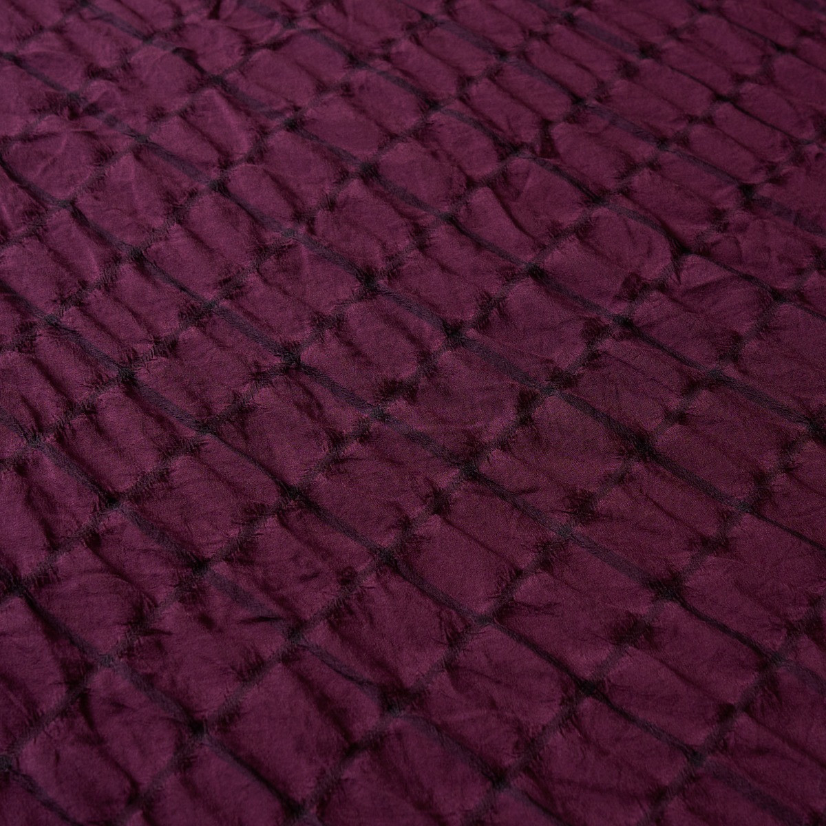 OHS Geometric Seersucker Duvet Cover Set - Wine>