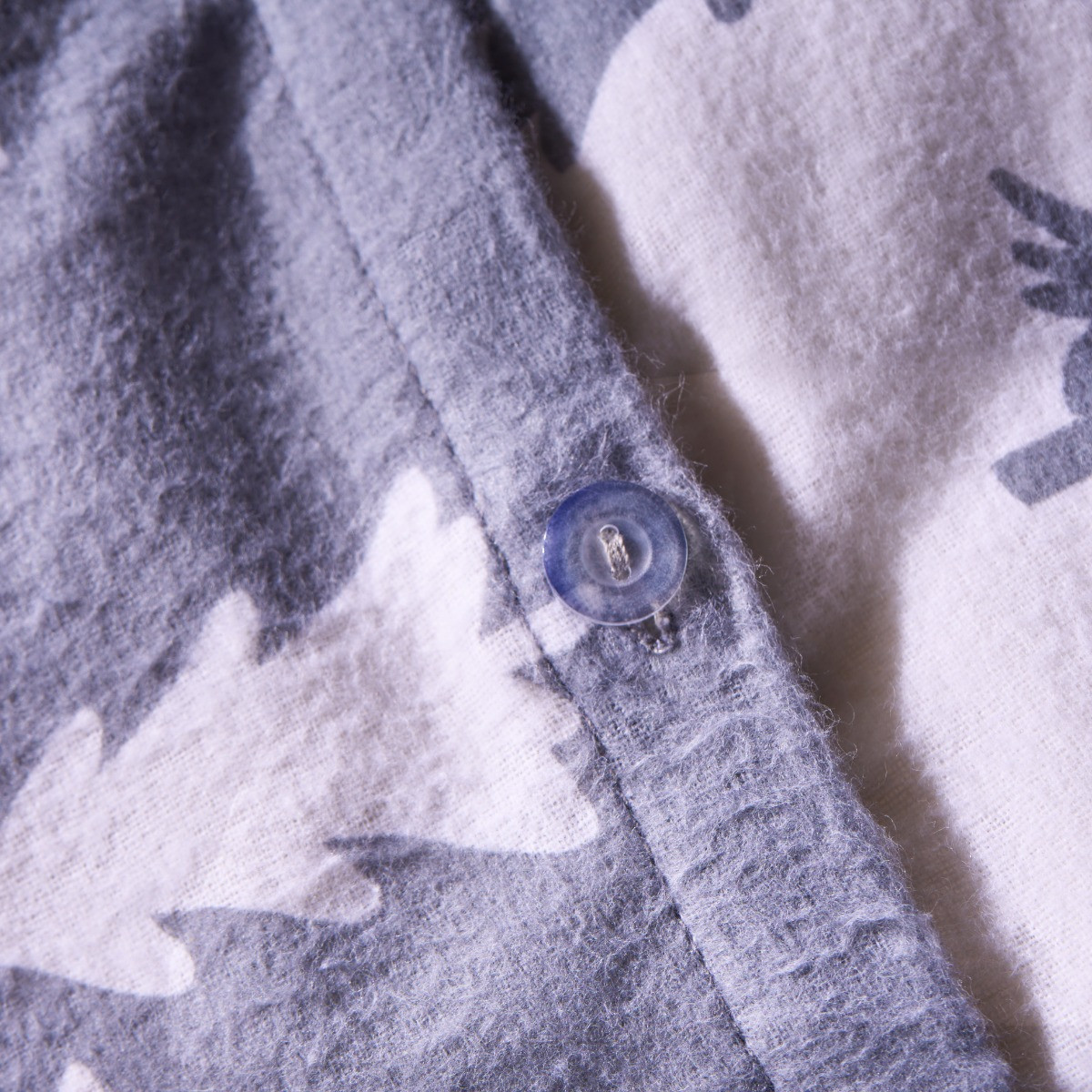 OHS Simple Tree Brushed Cotton Duvet Cover Set - Grey>