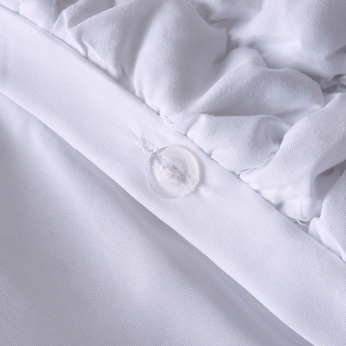 OHS Quilted Seersucker Duvet Cover Set, White - King>