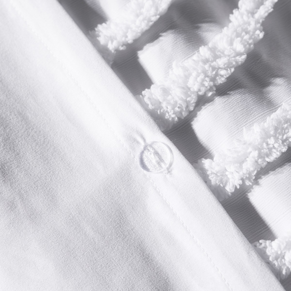 OHS Tufted Arches Duvet Cover Set - White>