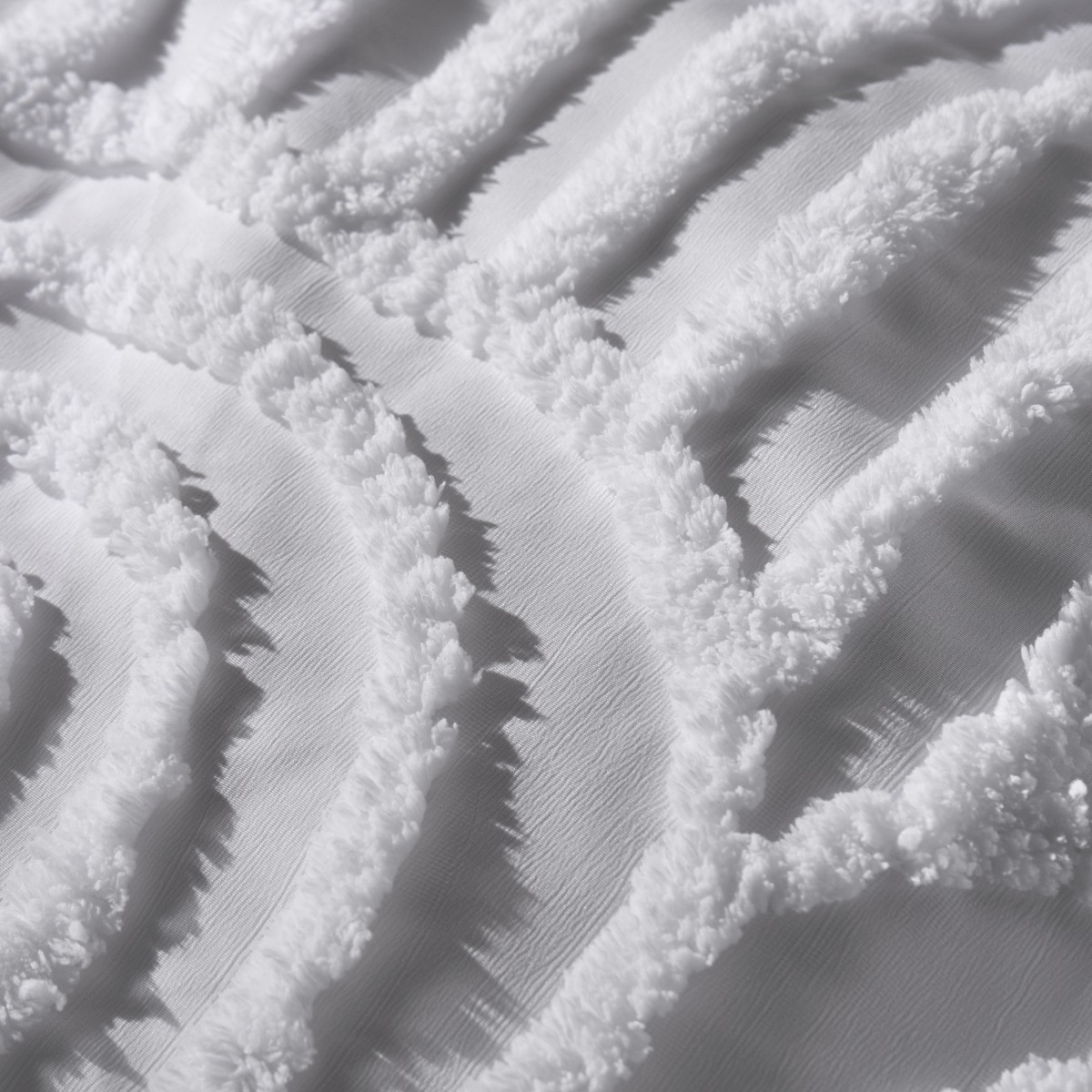 OHS Tufted Arches Duvet Cover Set - White>