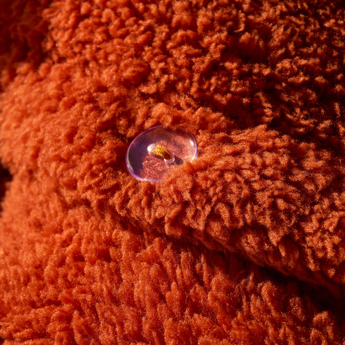 OHS Teddy Fleece Duvet Cover Set - Rust>