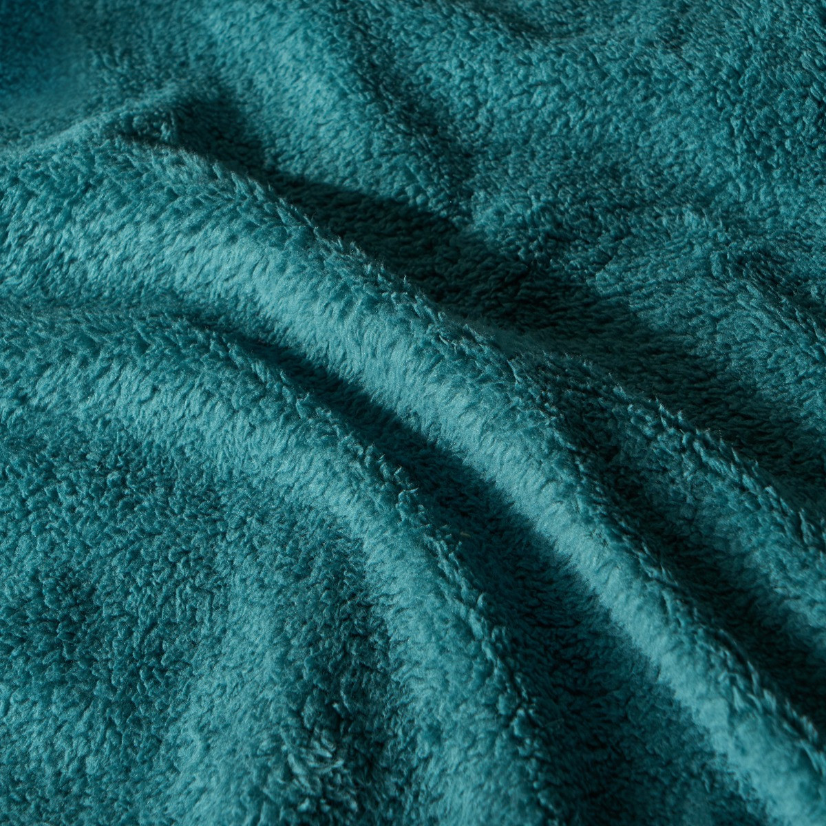 OHS Teddy Fleece Duvet Cover Set, Teal - Superking>