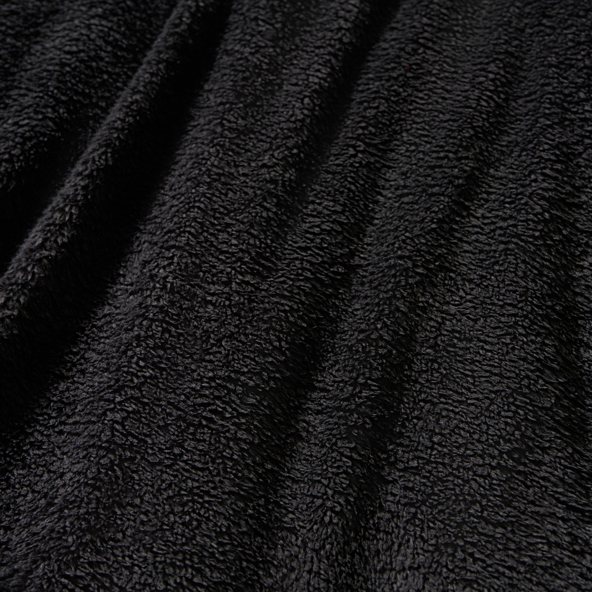 OHS Teddy Fleece Reversible Duvet Cover Set, Black/Natural - Single>