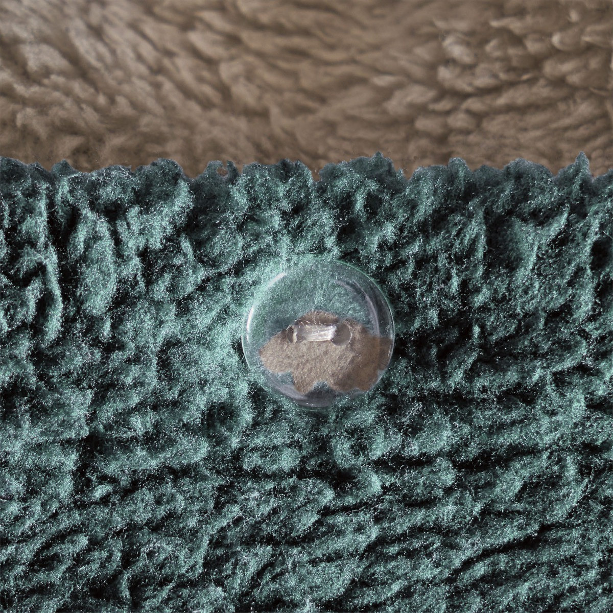 OHS Teddy Fleece Reversible Duvet Cover Set, Duck Egg/Grey - Double>