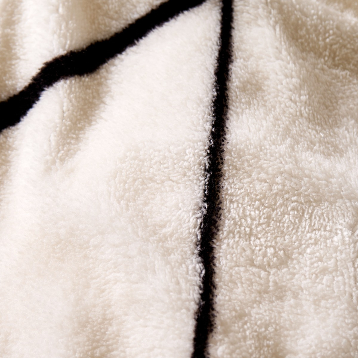 OHS Diamond Check Teddy Fleece Duvet Cover Set - Monochrome>