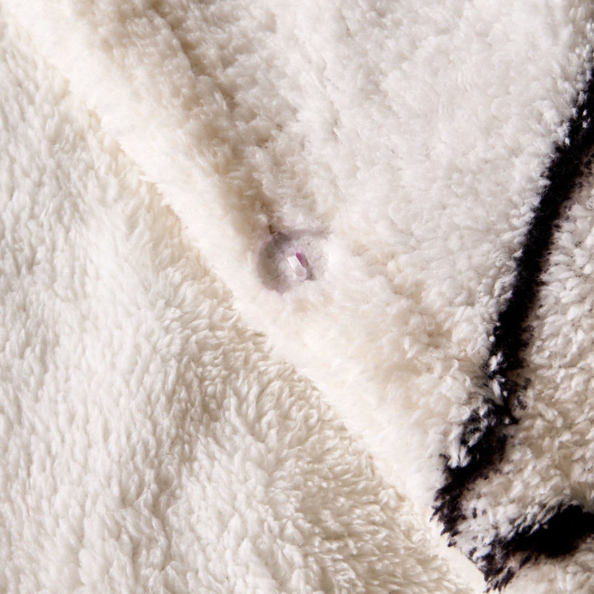 OHS Diamond Check Teddy Fleece Duvet Cover Set - Monochrome>