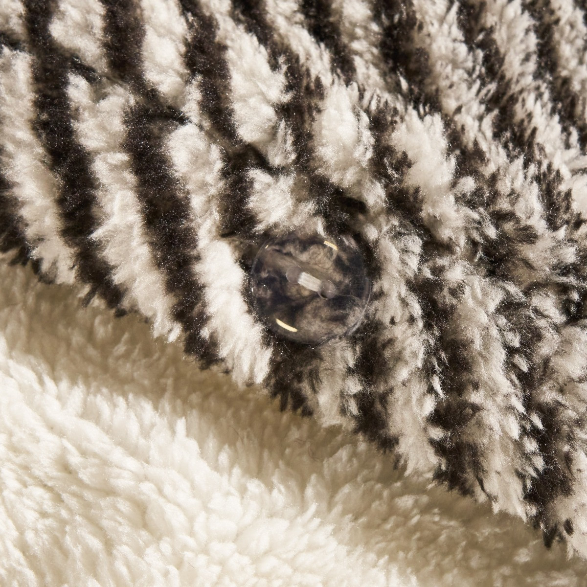 OHS Gingham Check Teddy Duvet Cover Set, Monochrome - Double>