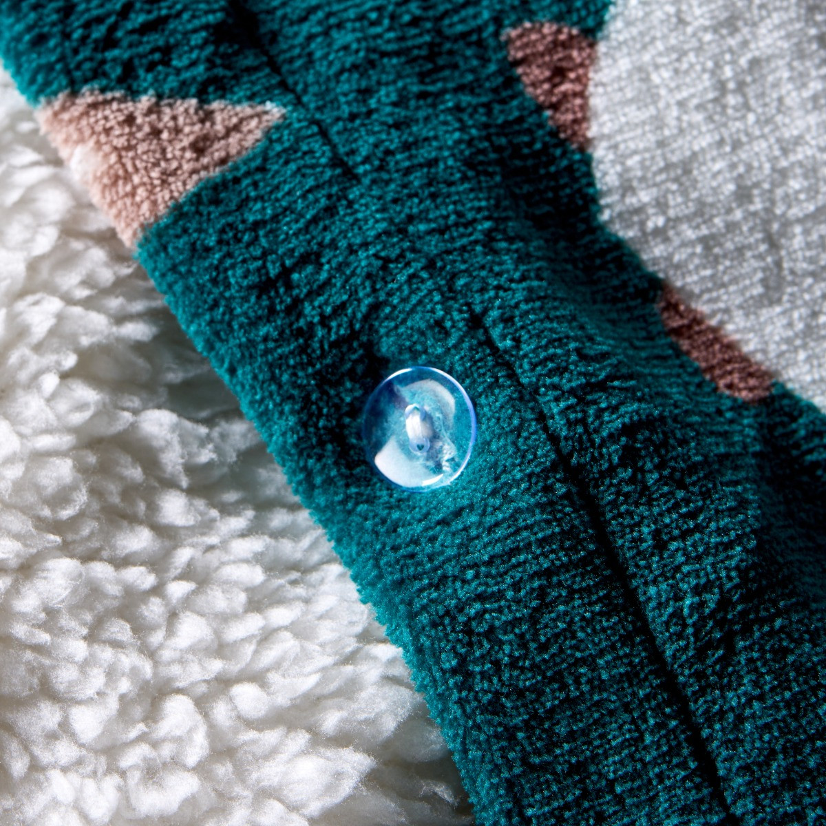 OHS Gonk Fleece Duvet Cover Set, Green - King>