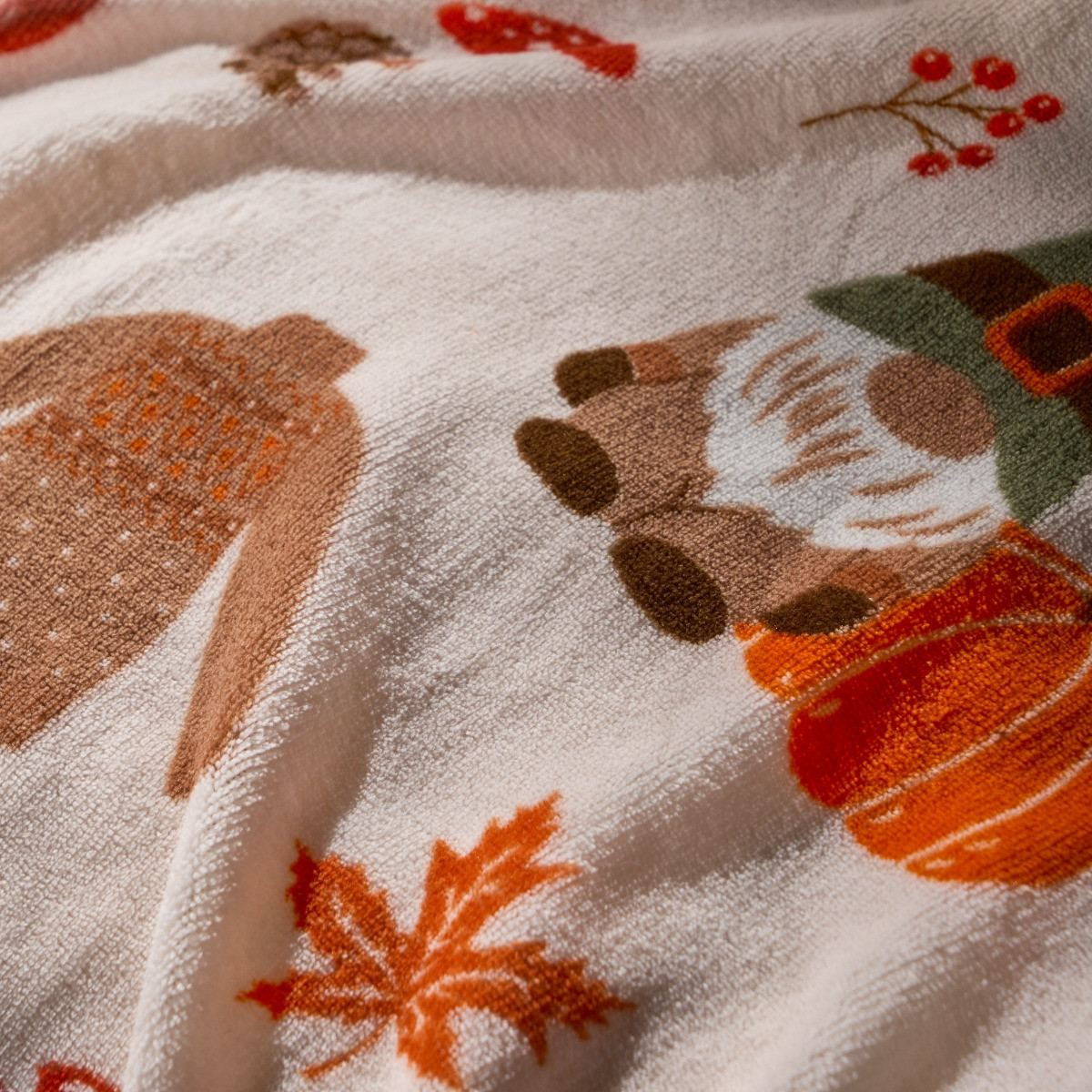 OHS Autumn Gonk Fleece Duvet Set - Rust>