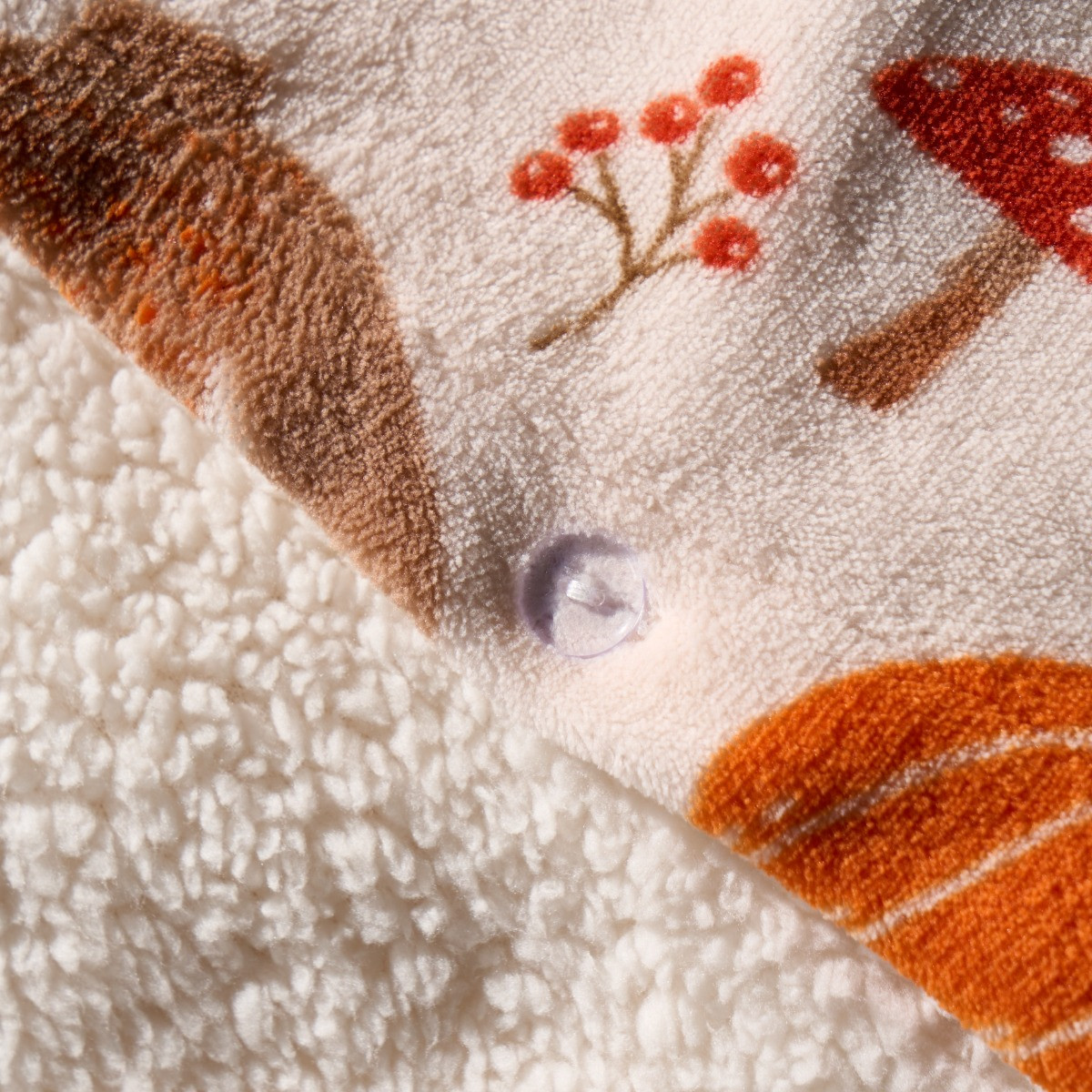 OHS Autumn Gonk Fleece Duvet Set, Rust - Double>