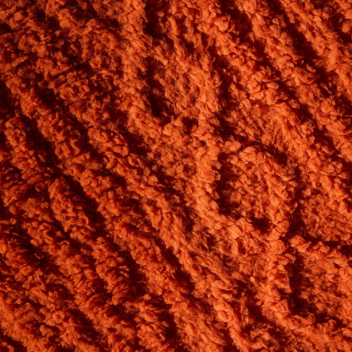 OHS Cable Knit Fleece Duvet Cover Set, Rust - Single>