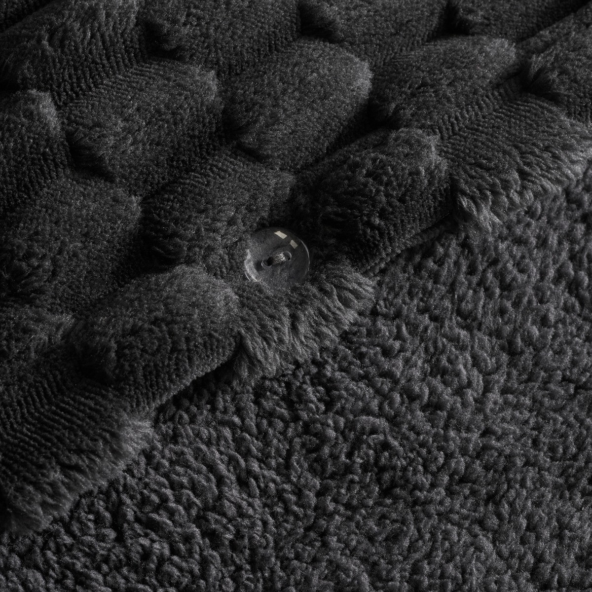 OHS Waffle Fleece Duvet Cover Set, Charcoal - King>