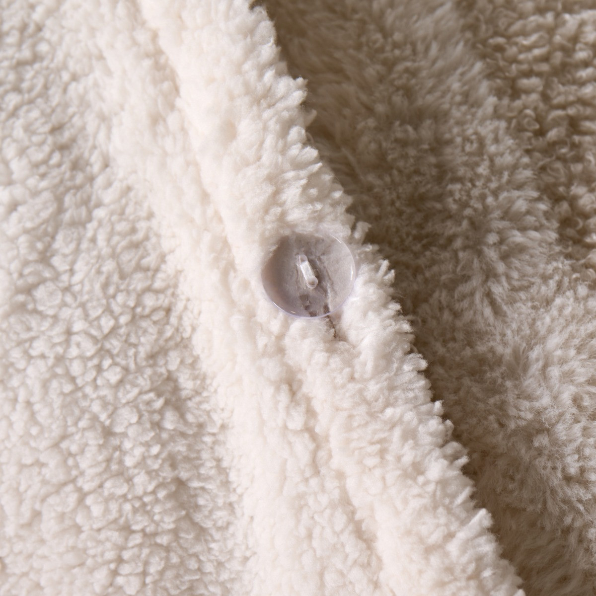 OHS Tufted Boucle Stripe Fleece Duvet Cover Set - Natural>