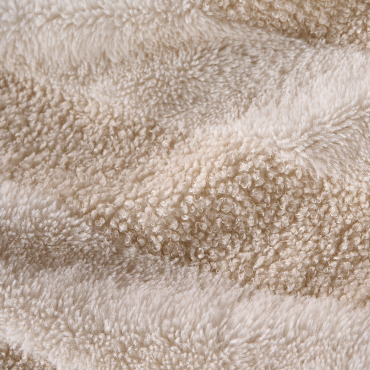 OHS Tufted Boucle Stripe Fleece Duvet Cover Set - Natural>