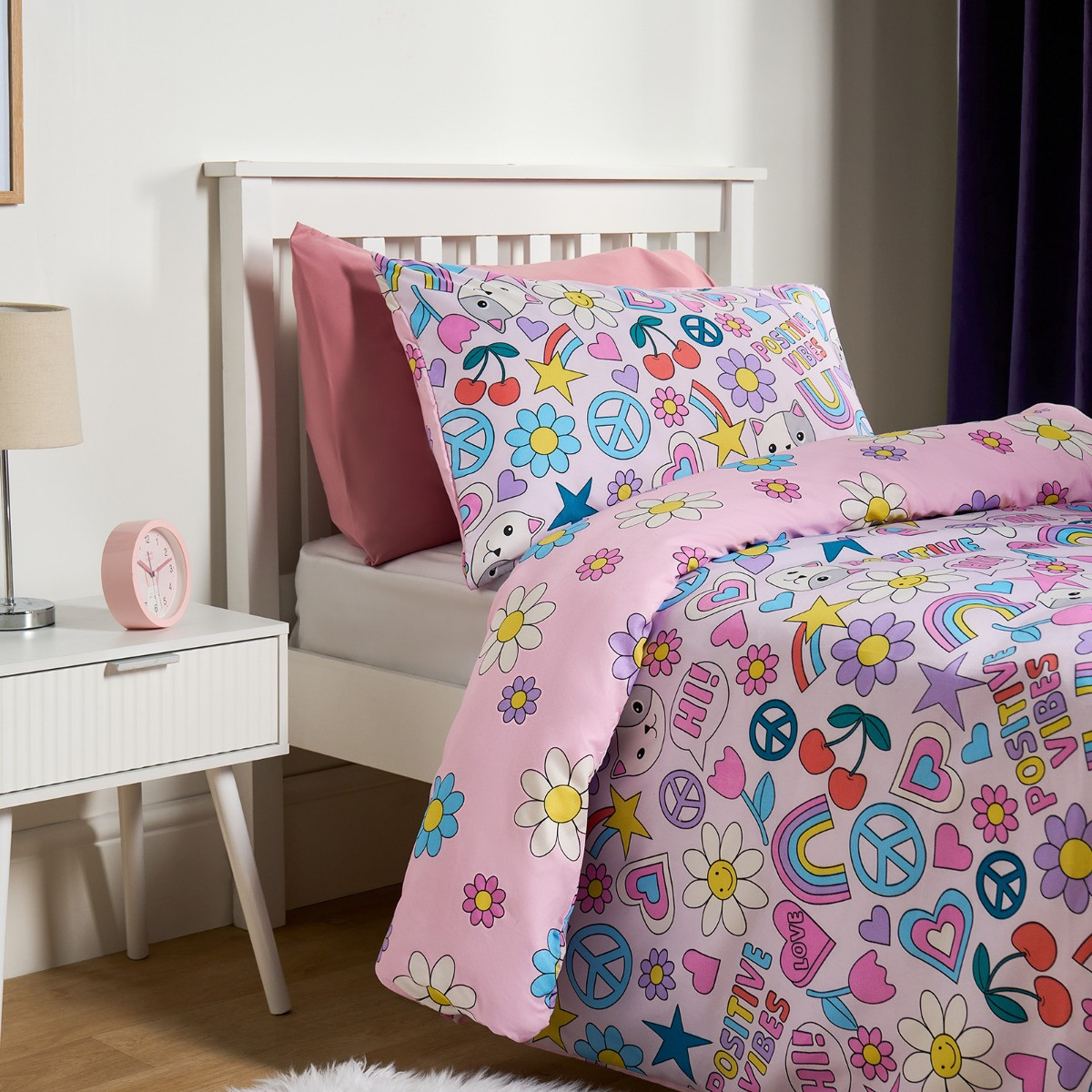 OHS Positive Vibes Duvet Cover Set - Multi>
