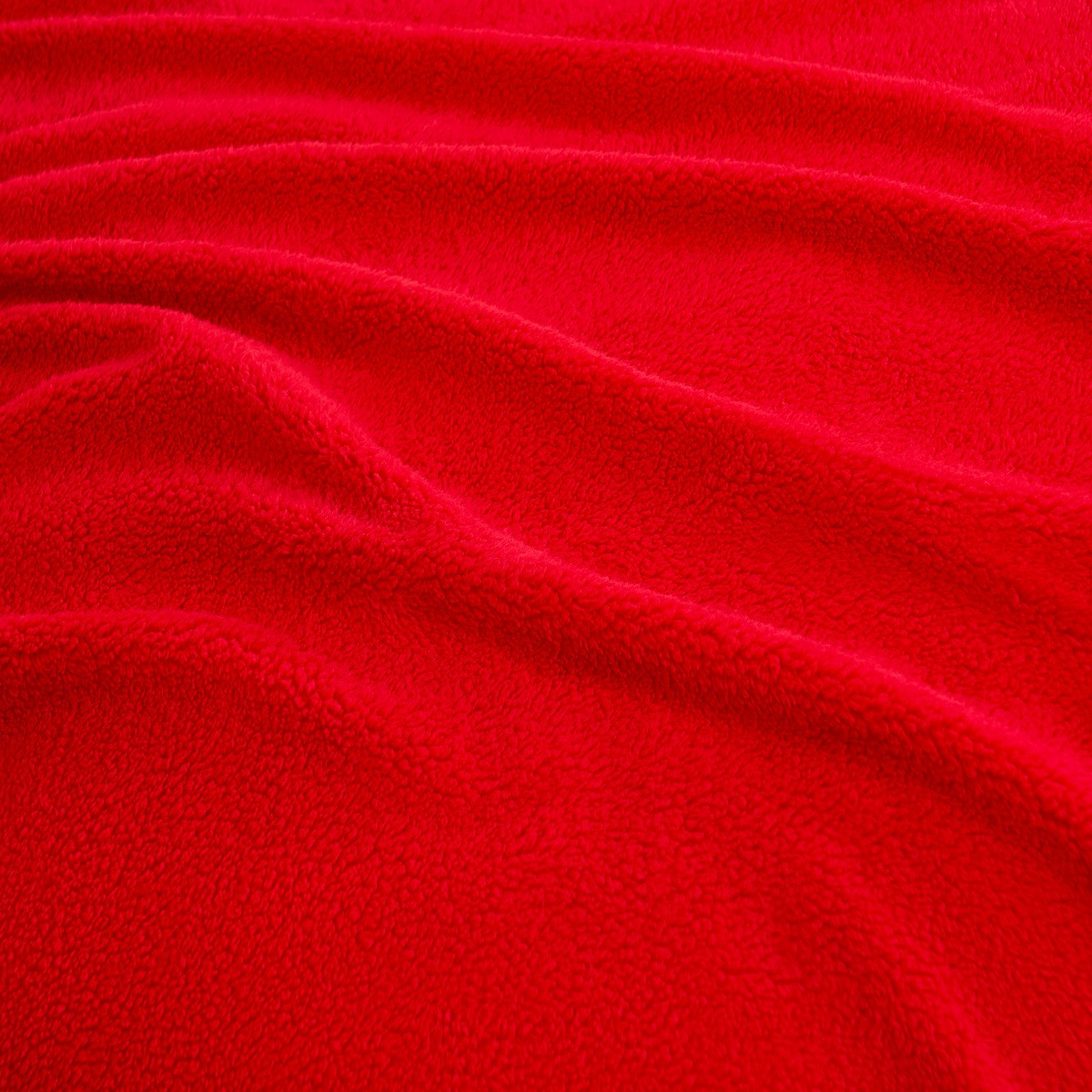 OHS Teddy Fleece Reversible Duvet Cover Set - Red/Grey>