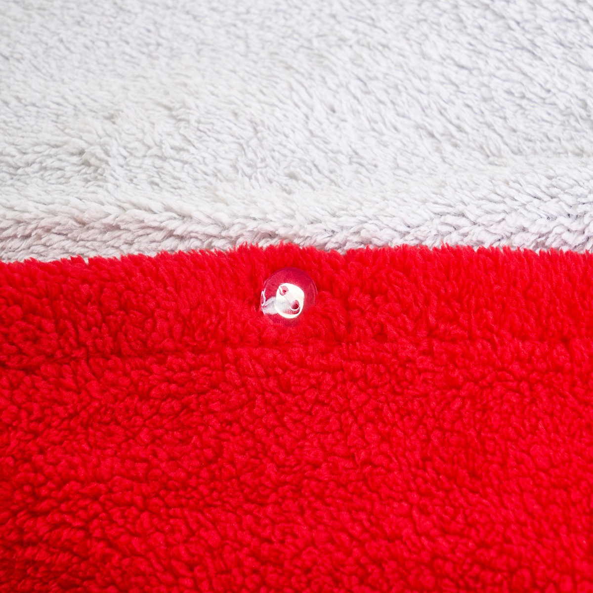 OHS Teddy Fleece Reversible Duvet Cover Set, Red/Grey - Single>