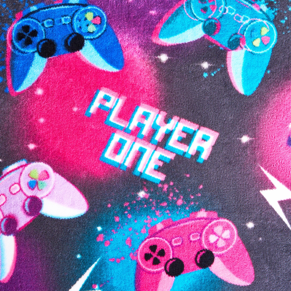 OHS Gaming Fleece Duvet Cover Set - Neon>