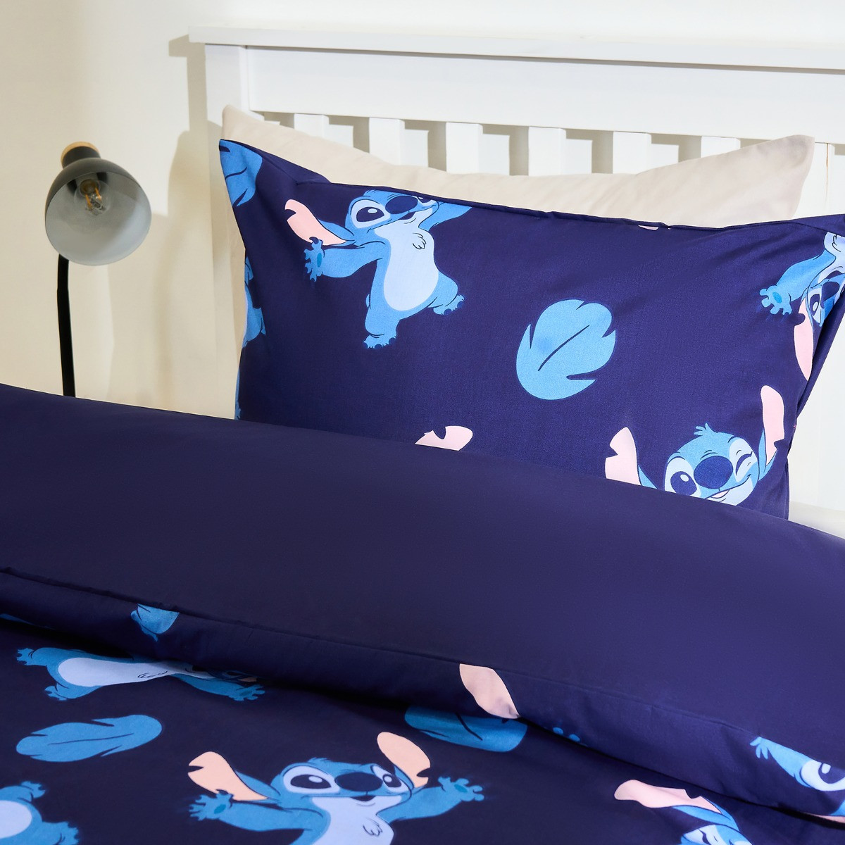 OHS Stitch Printed Duvet Cover Set, Blue - Single>
