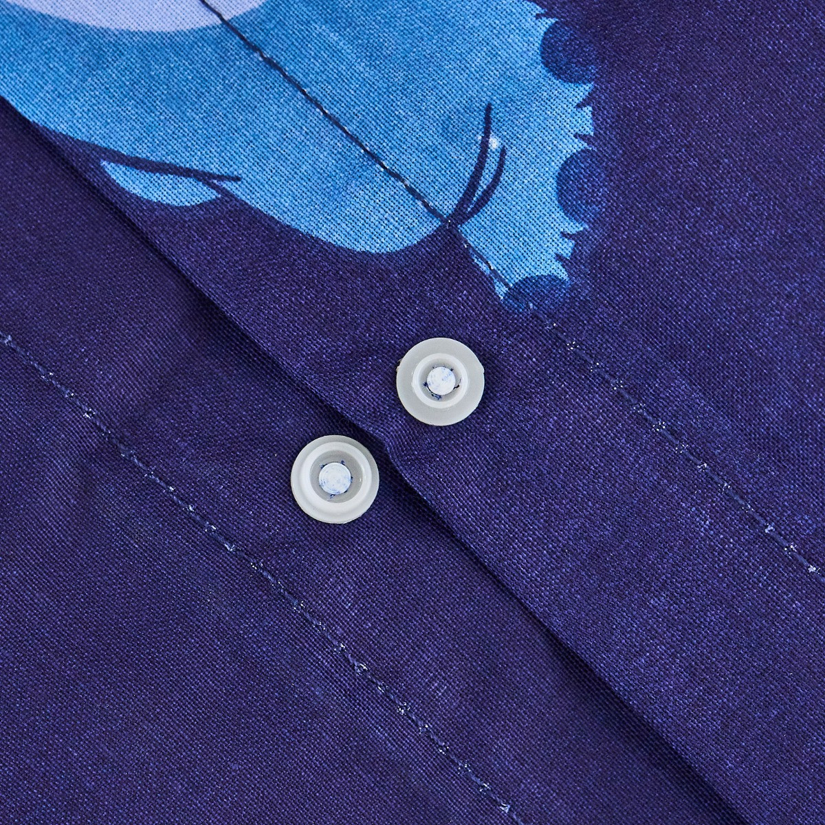 OHS Stitch Printed Duvet Cover Set, Blue - Single>