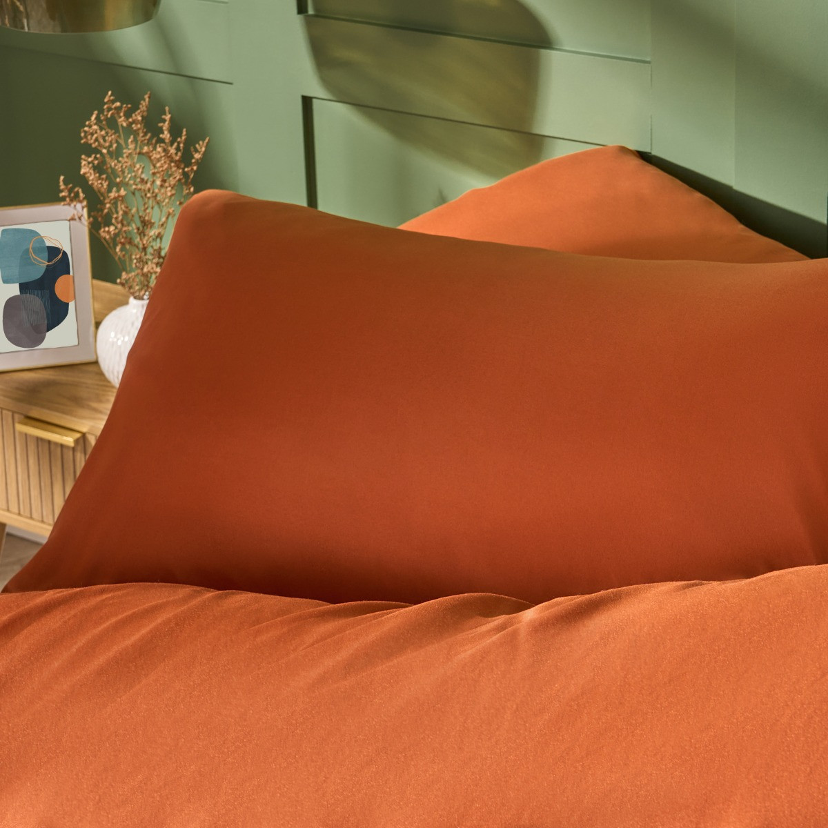 OHS Housewife Pillowcases, Rust - 2 Pack>