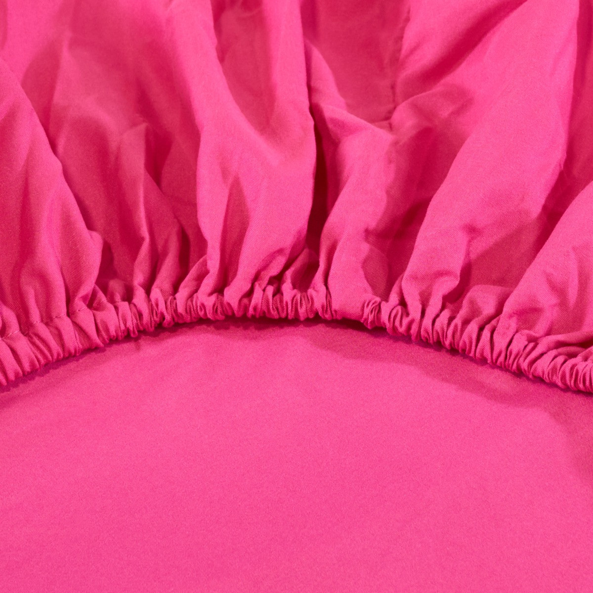 OHS Plain Dyed Fitted Sheet, Hot Pink - King>