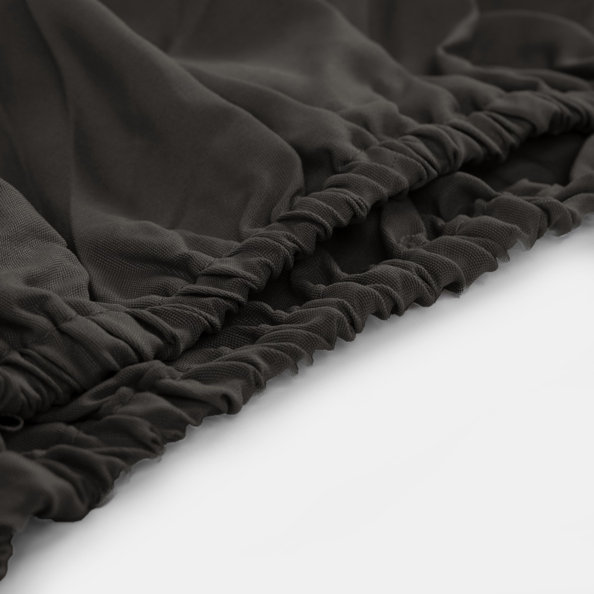 OHS Plain Cotton Deep Fitted Sheet - Black >