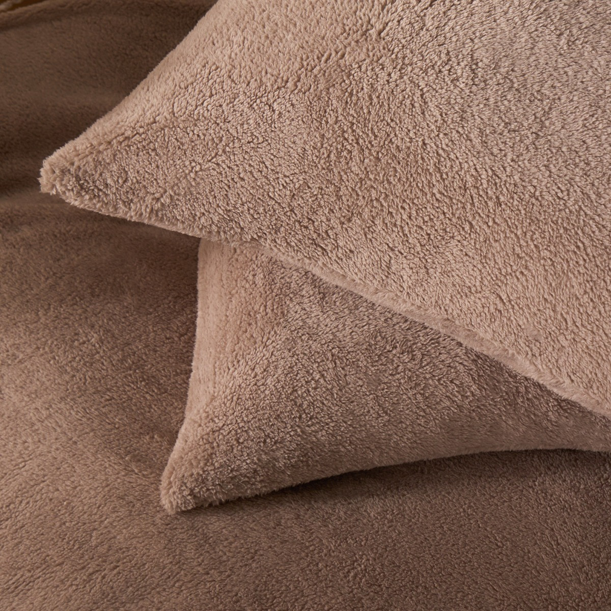 OHS Teddy Fleece Pillowcases - Natural>