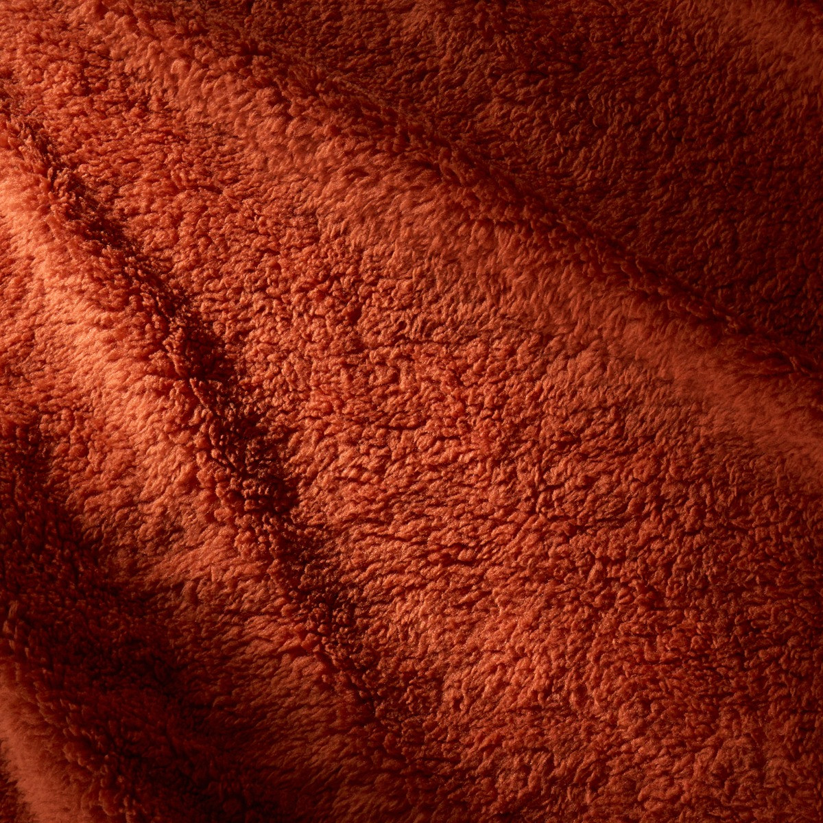 OHS Teddy Fleece Fitted Sheet, Rust - Superking>