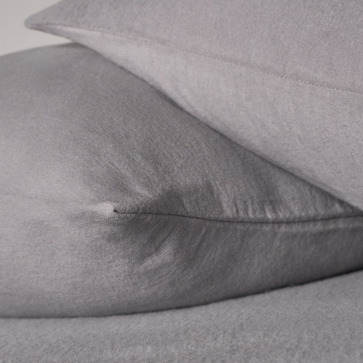 OHS 2 Pack Brushed Pillowcases - Grey>