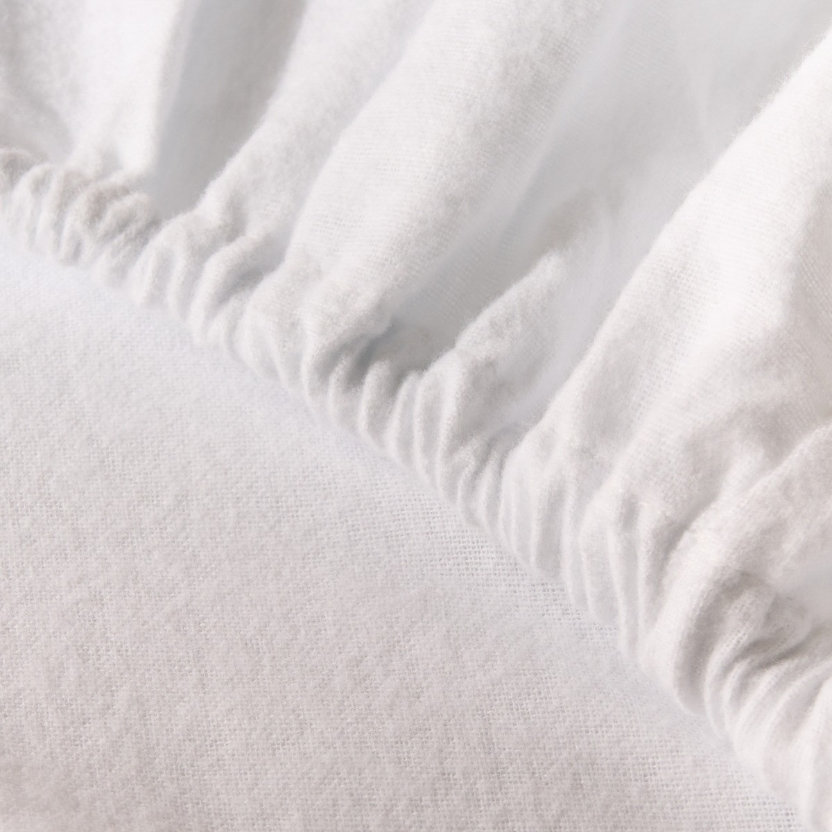 OHS Brushed Cotton Fitted Sheet - White>