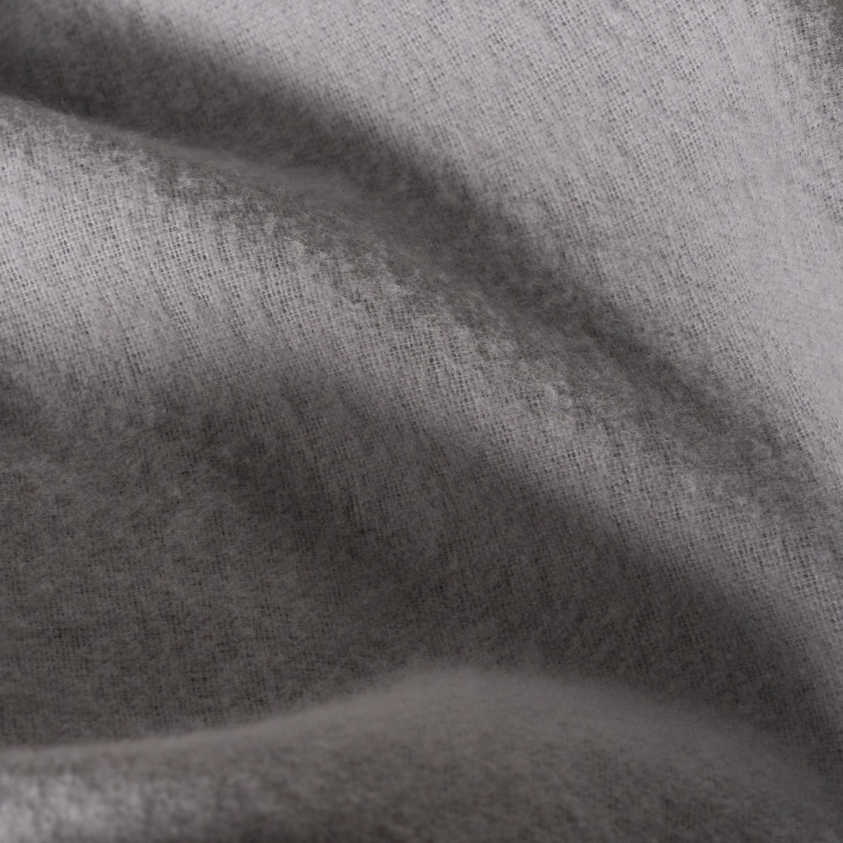 OHS Brushed Cotton Fitted Sheet, Grey - Double>