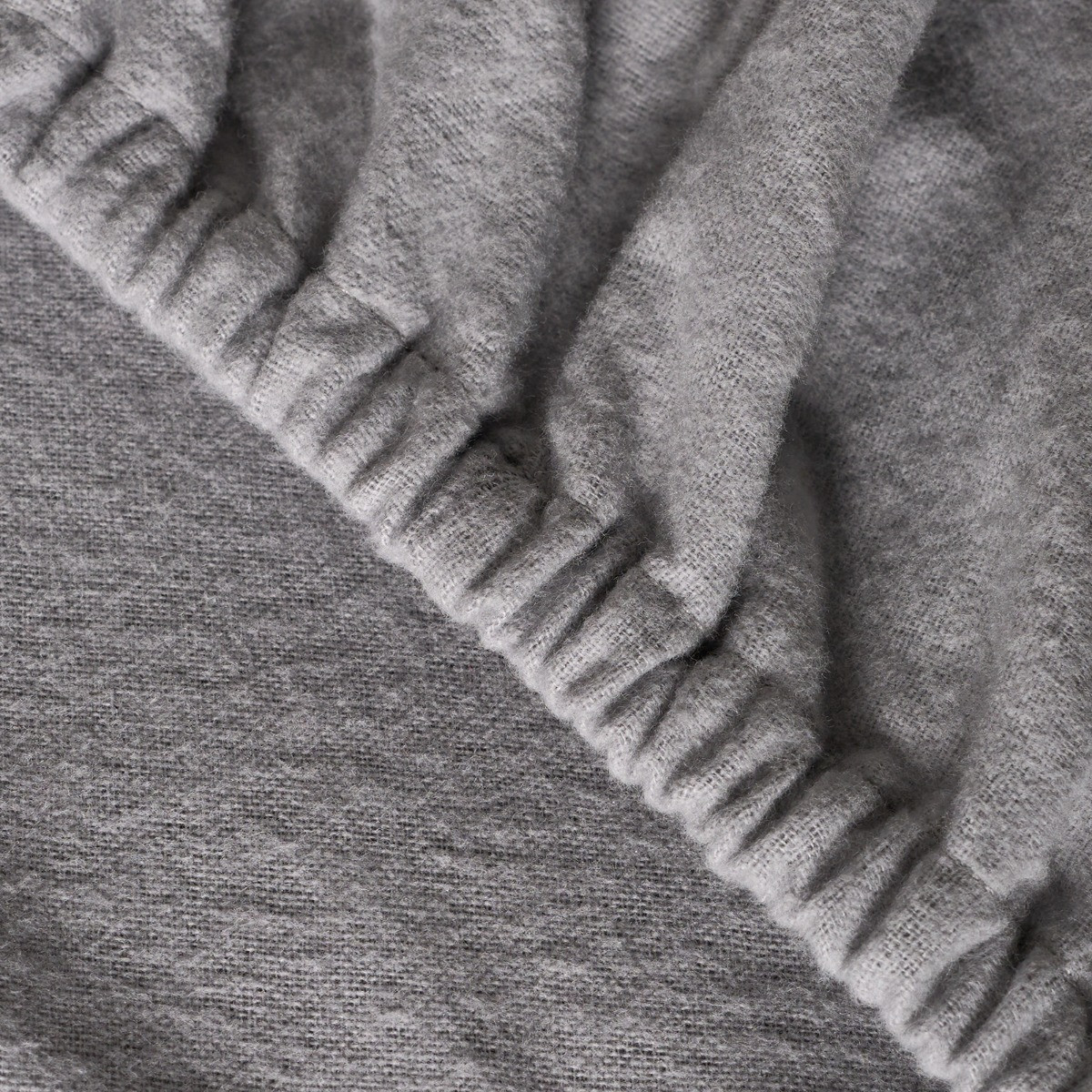 OHS Brushed Cotton Fitted Sheet, Grey - Single>
