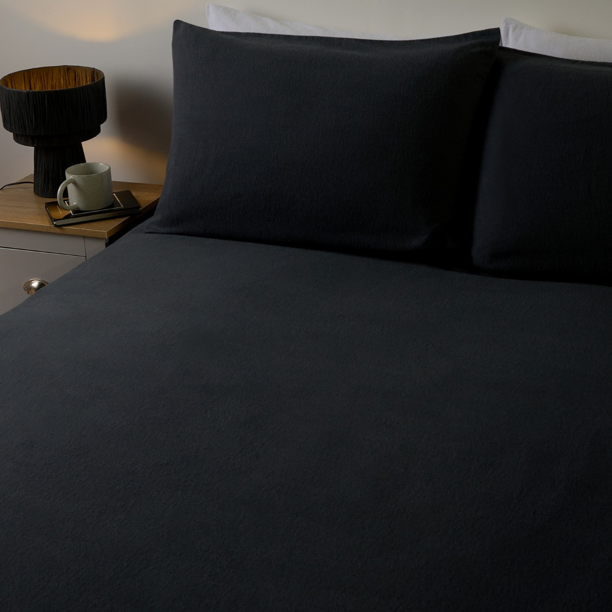 OHS Brushed Cotton Fitted Sheet - Charcoal>