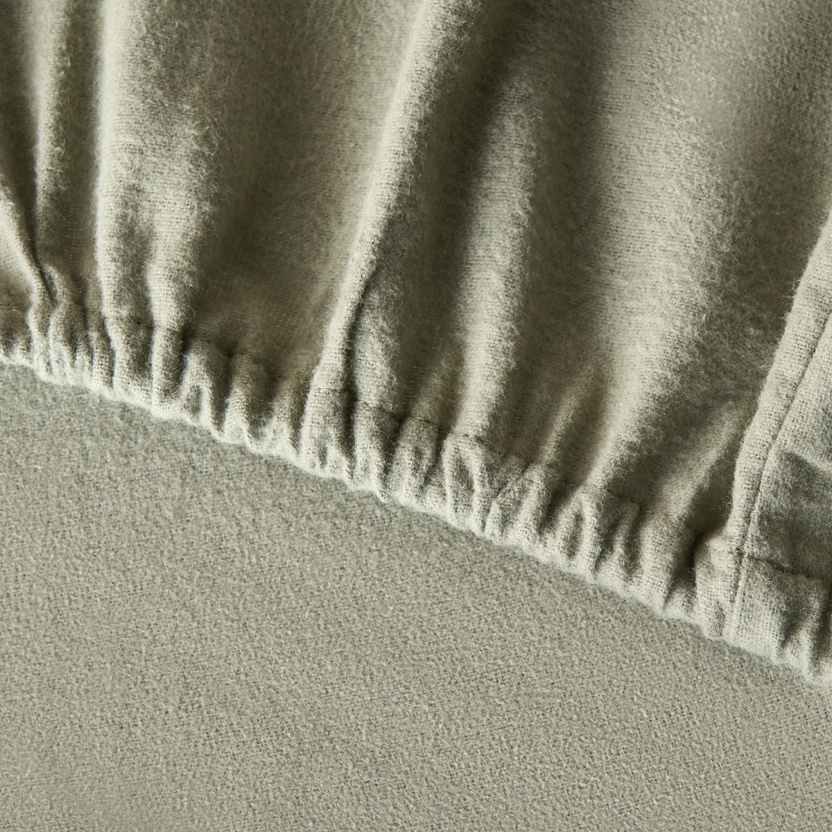 OHS Brushed Cotton Fitted Sheet, Woodland Green - Single>